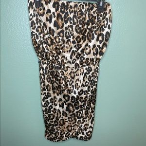 Cheetah Print Strapless Dress